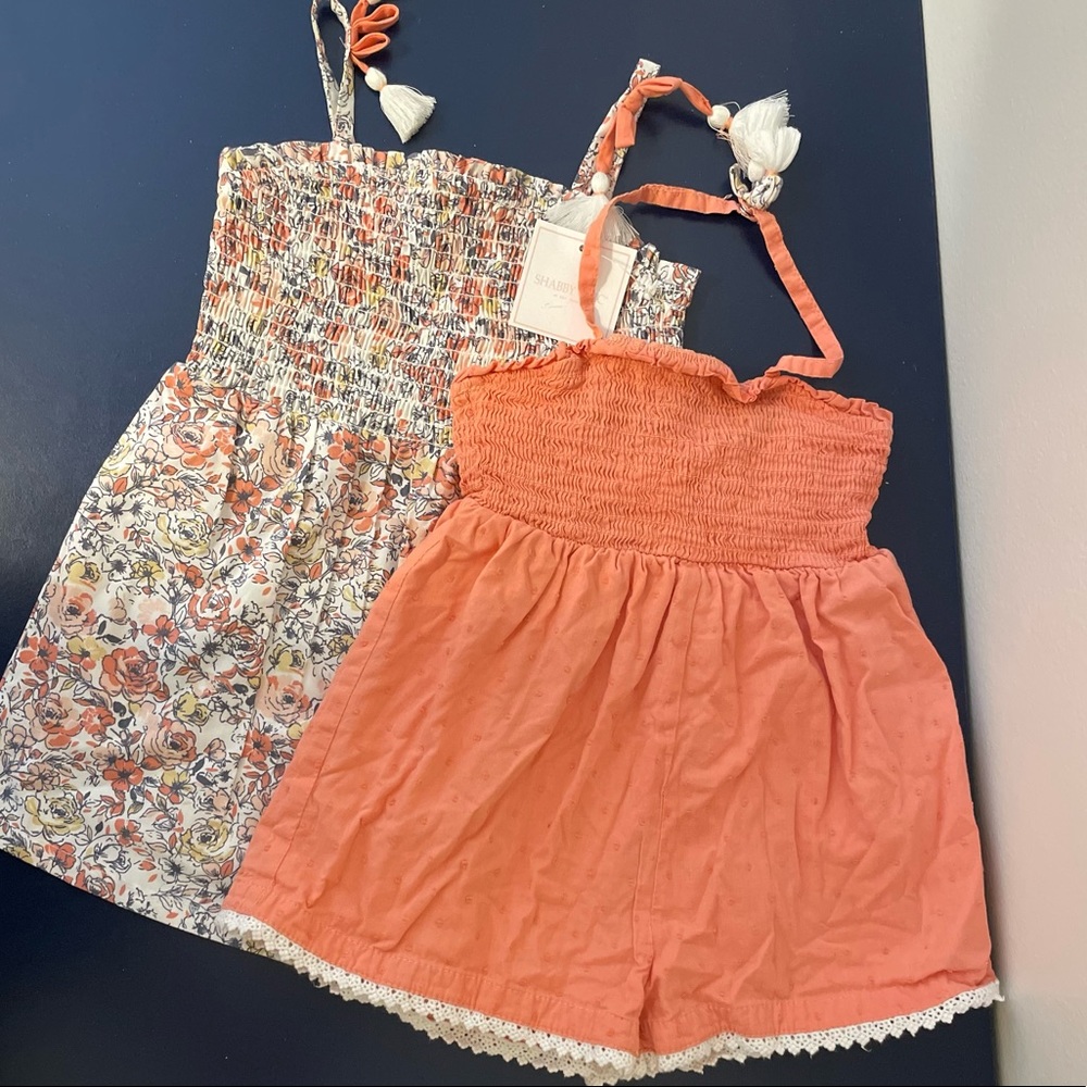 2 shabby chic rompers